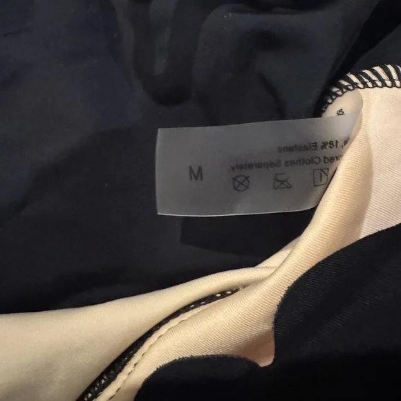 Black and Cream swimsuit - Picture 4 of 6